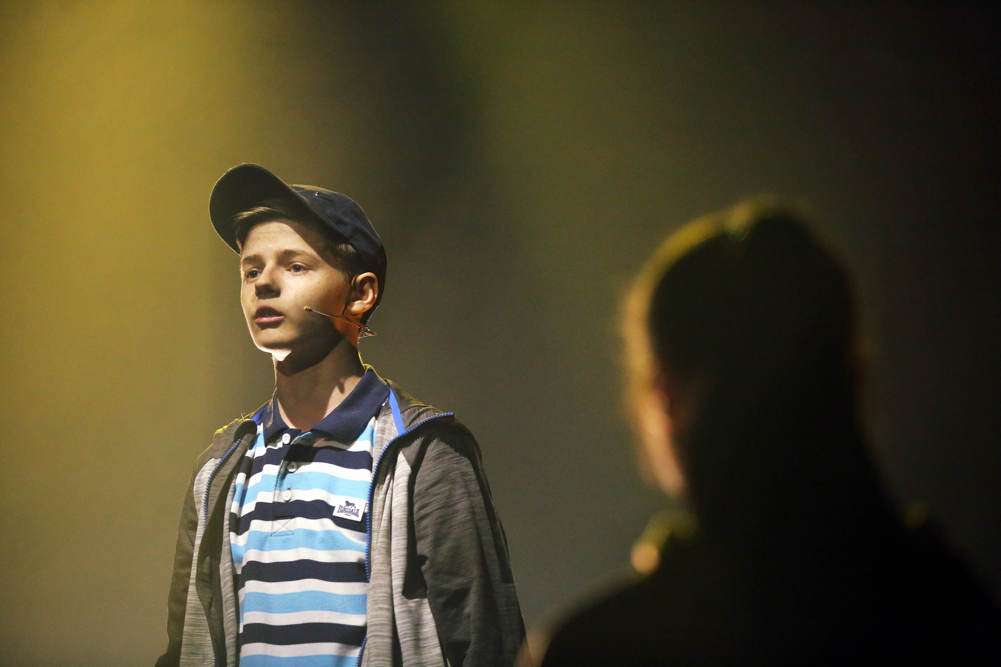 Pictured: Re: Dress rehearsal of "We'Re Still Here", a play created by Rachel Trezise, Common Wealth and the National Theatre Wales about steelworkers, which will be performed in Byass Works, a disused industrial unit, in Port Talbot, south Wales, UK.