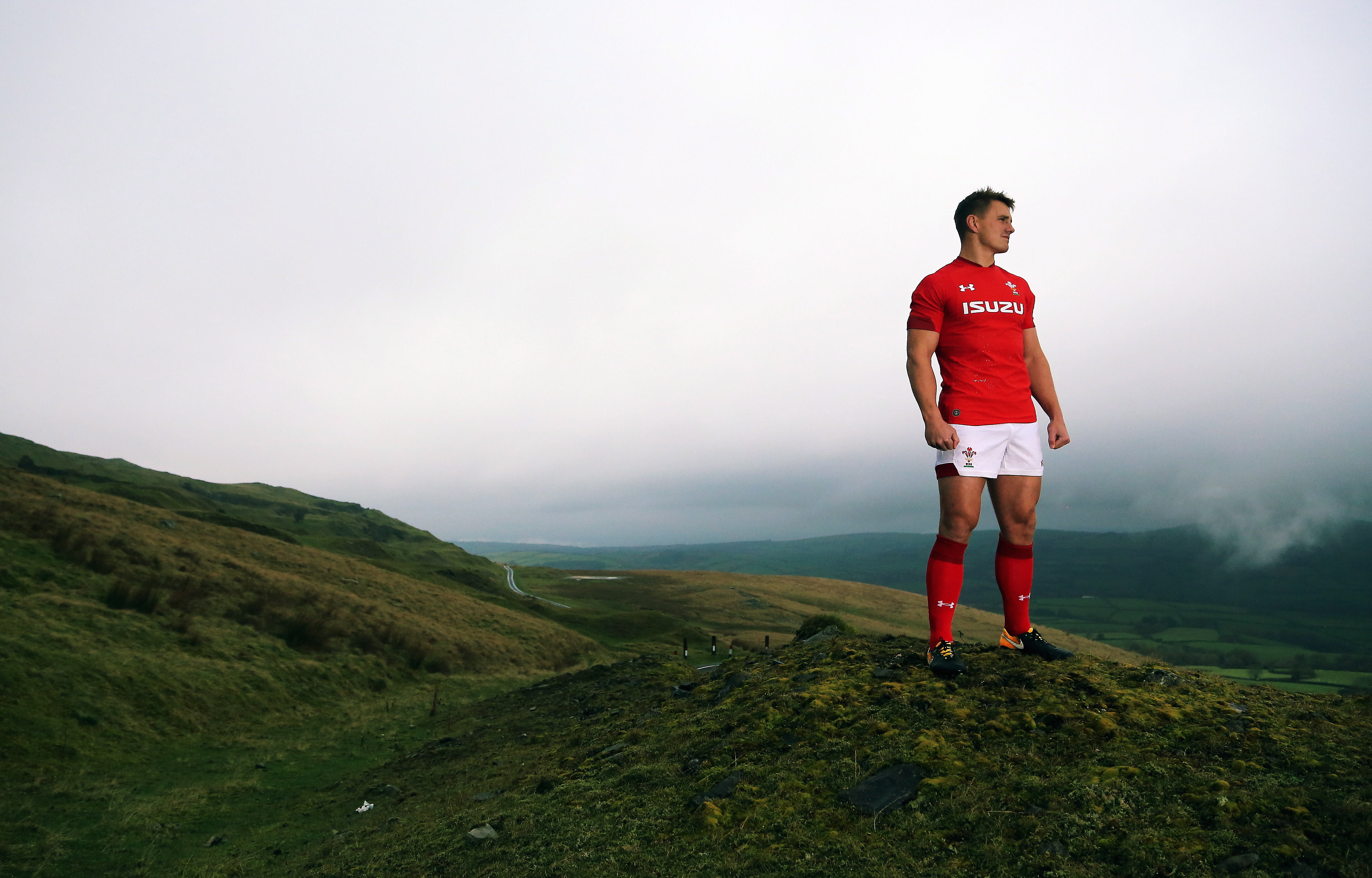 WILL KELLEHER STORY, DAILY MAIL SPORTS DESK Scarlets and Wales international rugby player Jonathan Davies in the Black Mountains, Carmarthenshire, Wales, UK. Wednesday 18 October 2017